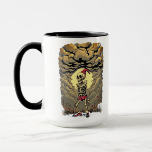 Donkere Clown Skelet Mok – Surrealistische Gotiek