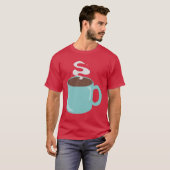 Donkere Coffee Big Mok T-shirt (Voorkant volledig)