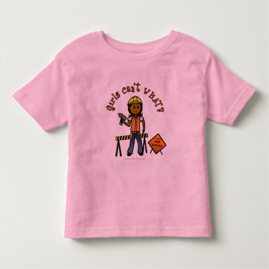 Donkere constructie meisje kinder shirts (Voorkant)