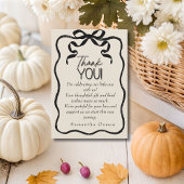 Donkere Coquette zwarte strik Dank U Baby shower K