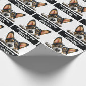 Donkere Corgi verjaardag kleurrijk schattig Cadeaupapier (Hoek)