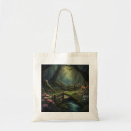 Donkere Cottagecore Betoverend bos Zomer Tote Bag