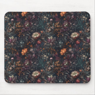 Donkere Cottagecore Boho Wildflower Garden Muismat
