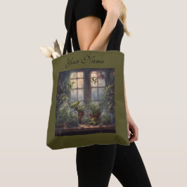 Donkere Cottagecore giftige planten en kikkers Tote Bag