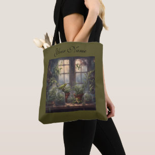 Donkere Cottagecore giftige planten en kikkers Tote Bag