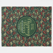 Donkere Cottagecore Vintage, Fleece Deken (Voorkant (Horizontaal))