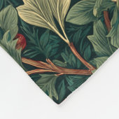 Donkere Cottagecore Vintage, Fleece Deken (Hoek)