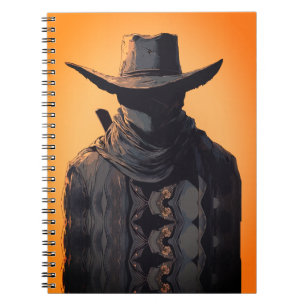 Donkere Cowboy Outlaw Muurkunst Print Notitieboek