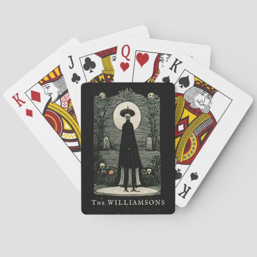 Donkere Creepy  Halloween Tarot geïnspireerd Pokerkaarten (Achterkant)