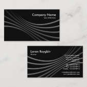 Donkere curven 3d - zwart visitekaartje (Voorkant / Achterkant)
