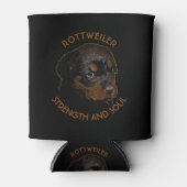 Donkere Cute Rottweiler Puppy Dog Blikjeskoeler (Voorkant)