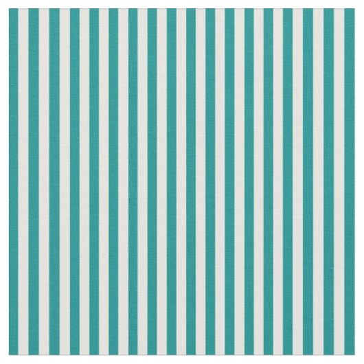 Donkere cyaan en Mint Cream Pattern van Stripes Stof (Close Up)