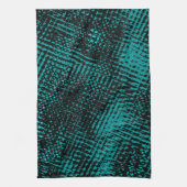 Donkere cyaan-groene strepen, kruisend als bolap theedoek (Verticaal)