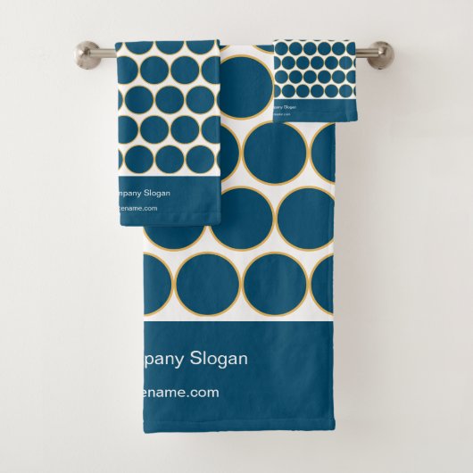 Donkere cyaan moderne minimalistische monogram bad bad handdoek (Insitu)