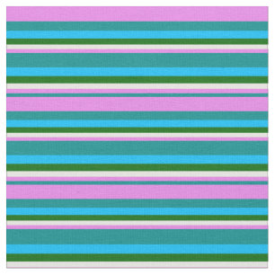 Donkere cyaan, Violet, White, Green & Deep Sky Blu Stof
