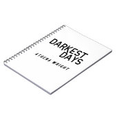 Donkere dagen door Athena Wright Notitieboek White (Linkerzijde)