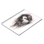 Donkere dagen, moeder meisje notebook notitieboek (Linkerzijde)