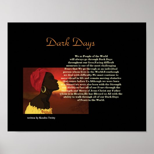 Donkere dagen poster (Voorkant)