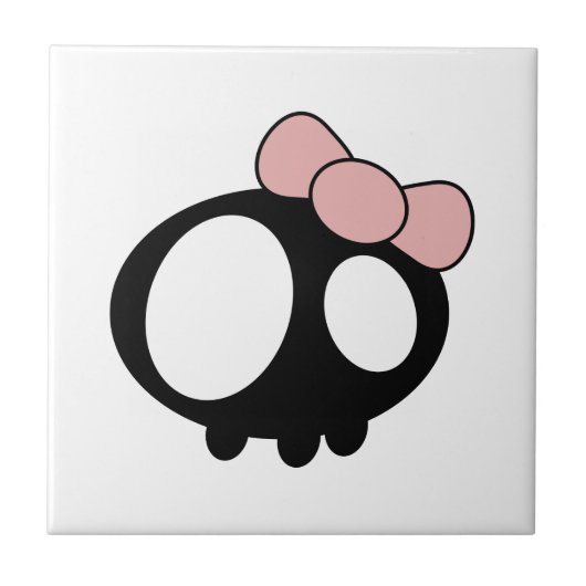 Donkere dame Ceramic Tile Tegeltje (Voorkant)