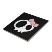 Donkere dame Ceramic Tile Tegeltje (Zijkant)