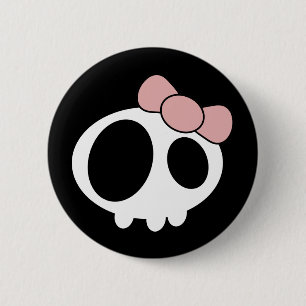 Donkere Dame Ronde Button 5,7 Cm