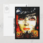 Donkere dame van Halloween Briefkaart (Voorkant / Achterkant)