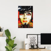 Donkere dame van Halloween Poster (Thuiskantoor)