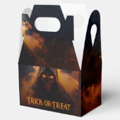 Donkere demon met oranje rook Halloween Bedankdoosjes (Geopend)