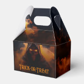 Donkere demon met oranje rook Halloween Bedankdoosjes (Voorkant Zijde)