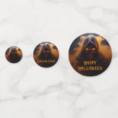 Donkere demon met oranje rook Halloween Confetti (Voorkanten)