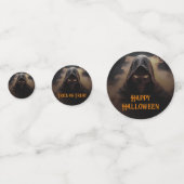 Donkere demon met oranje rook Halloween Confetti (Achterkanten)