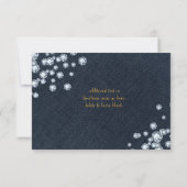 Donkere Denim & Diamonds Verjaardagsfeest RSVP-kaa RSVP Kaartje (Achterkant)