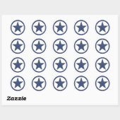 Donkere Denim Stof Westerne Star Badge Stickers (Vel)