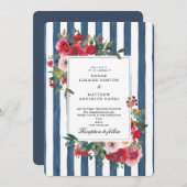 Donkere denim uitnodiging voor gekleurd huwelijk (Voorkant / Achterkant)