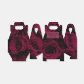 Donkere dieprode magenta rozen bedankdoosjes (Uitgevouwen)