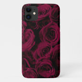 Donkere dieprode magenta rozen Case-Mate iPhone case (Achterkant)