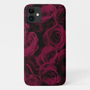 Donkere dieprode magenta rozen Case-Mate iPhone case