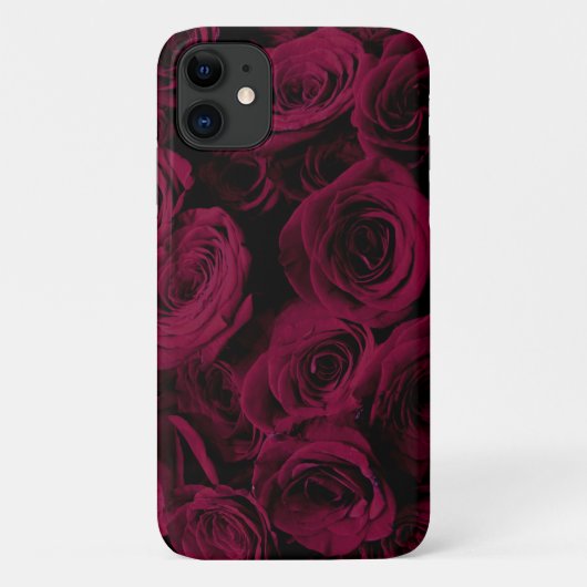 Donkere dieprode magenta rozen Case-Mate iPhone case (Achterkant)