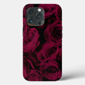 Donkere dieprode magenta rozen Case-Mate iPhone case (Achterkant)