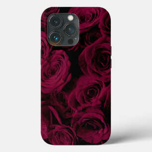 Donkere dieprode magenta rozen Case-Mate iPhone case