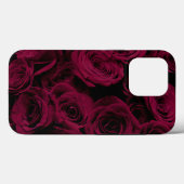 Donkere dieprode magenta rozen Case-Mate iPhone case (Achterkant (horizontaal))