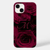 Donkere dieprode magenta rozen Case-Mate iPhone case (Achterkant)