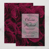 Donkere dieprode magenta rozen kaart (Voorkant / Achterkant)
