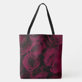 Donkere dieprode magenta rozen tote bag (Voorkant)