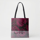 Donkere dieprode magenta rozen tote bag (Voorkant)