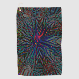 Donkere digitale roestheid en roestachtige ingegra golfhanddoek