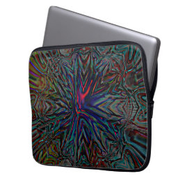 Donkere digitale roestheid en roestachtige ingegra laptop sleeve