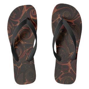 Donkere donkerbruin teenslippers