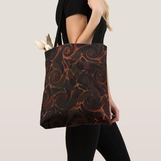 Donkere donkerbruin tote bag (Dichtbij)