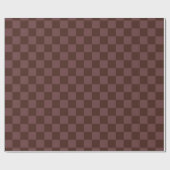 Donkere donkerbruine checkboard cadeaupapier (Vlak)